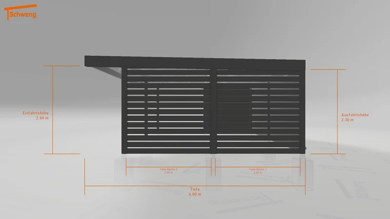 #AT Schweng Flachdachcarport C600+ (ID 8575nr) #MTG