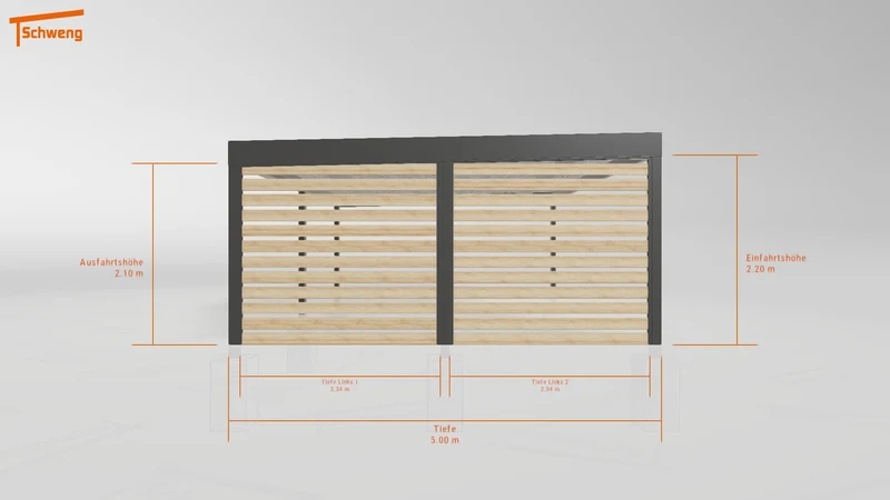 #DE Schweng Flachdachcarport C600+ (ID 85b2jx)