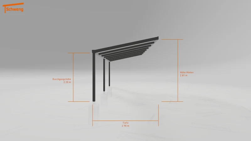#AT Schweng Pultdachcarport S400 (ID 8573kn) #MTG