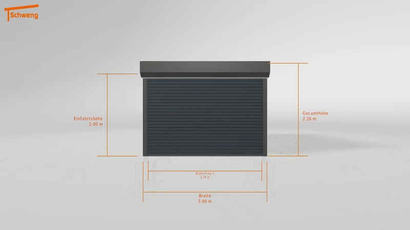 #DE Schweng Flachdachcarport C600+ (ID 85bm77)