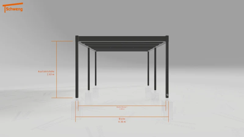 #DE Schweng Flachdachcarport C600 (ID 33p3y3) #MTG