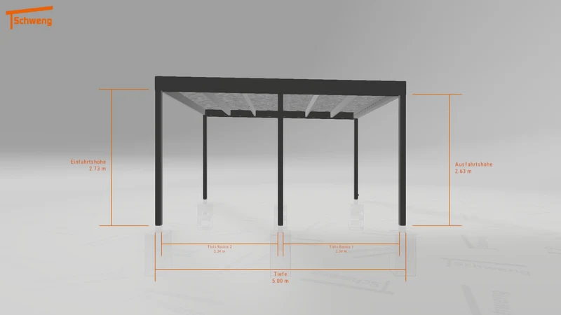 #DE Schweng Flachdachcarport C600 (ID 33p3y3) #MTG