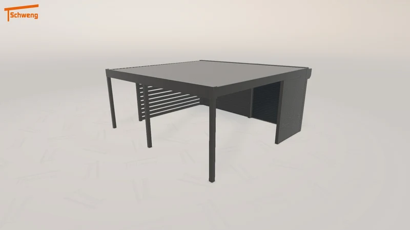 #DE Schweng Flachdachcarport C600 (ID 9wdz58)