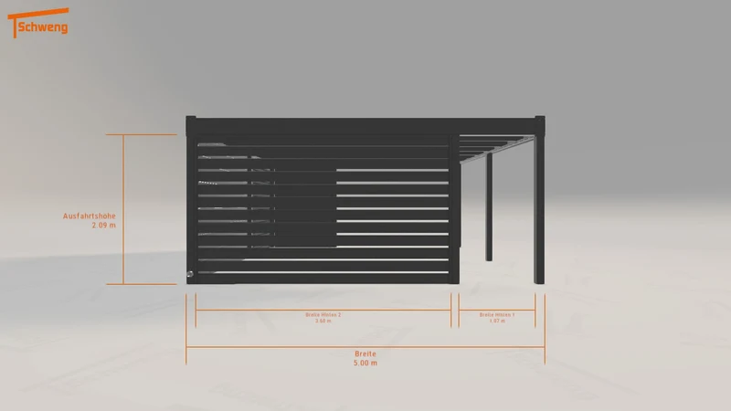 #DE Schweng Flachdachcarport C600 (ID 9wdz58)