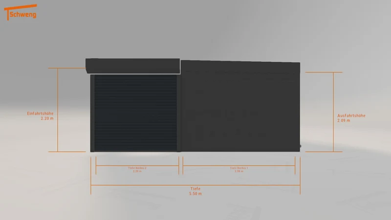 #DE Schweng Flachdachcarport C600 (ID 9wdz58)
