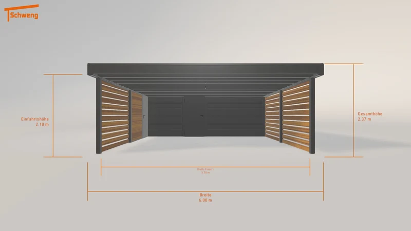 #DE Schweng Flachdachcarport C600+ (ID v4p8mb) #MTG