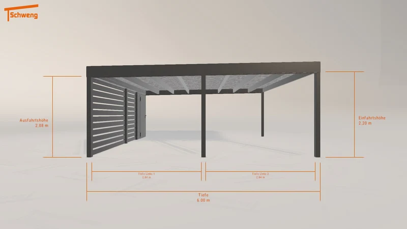 #DE Schweng Flachdachcarport C600 (ID bk7w42) #MTG