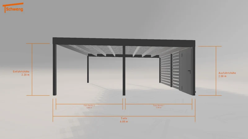 #DE Schweng Flachdachcarport C600 (ID bk7w42) #MTG