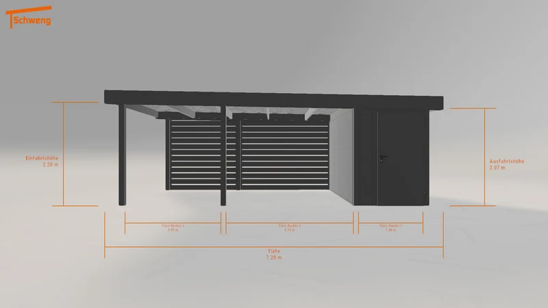 #DE Schweng Flachdachcarport C600 (ID w3pwxw) #MTG