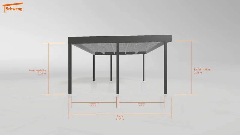 #DE Schweng Flachdachcarport C600+ (ID 2qbnn9)