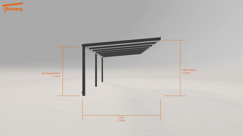 #DE Schweng Terrassenüberdachung S350 (ID dvq522)