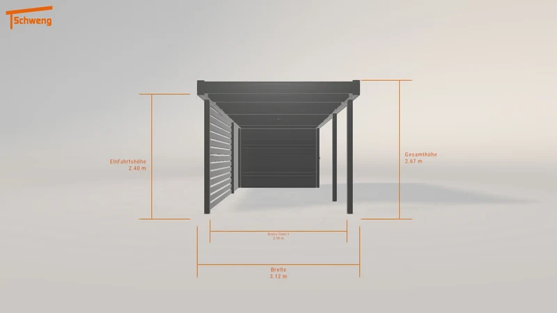 #DE Schweng Flachdachcarport C600 (ID 42xzpv) #MTG