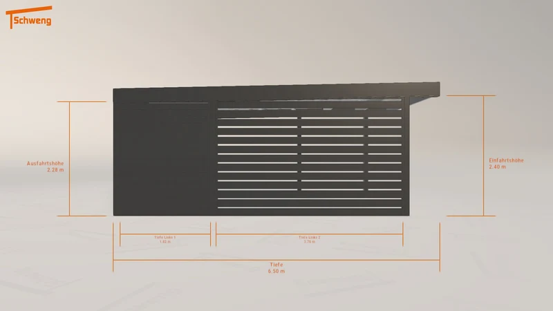 #DE Schweng Flachdachcarport C600 (ID 42xzpv) #MTG