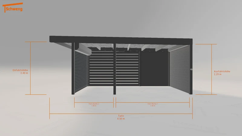 #DE Schweng Flachdachcarport C600 (ID rj5wmz) #MTG
