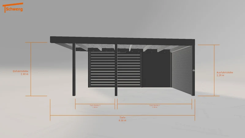 #DE Schweng Flachdachcarport C600 (ID n5d787) #MTG