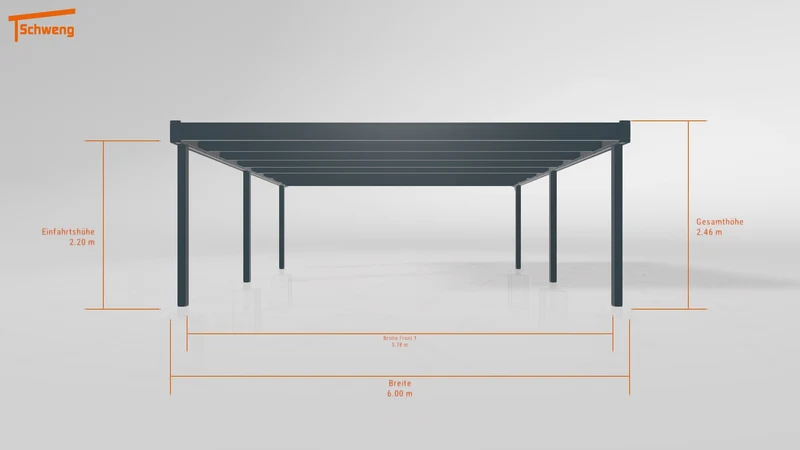 #DE Schweng Flachdachcarport C600+ (ID mjrdp8)