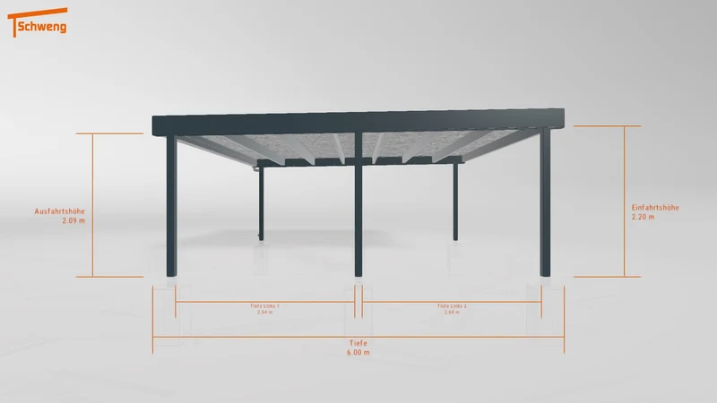 #DE Schweng Flachdachcarport C600+ (ID mjrdp8)