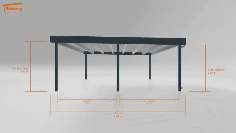 #DE Schweng Flachdachcarport C600+ (ID mjrdp8)