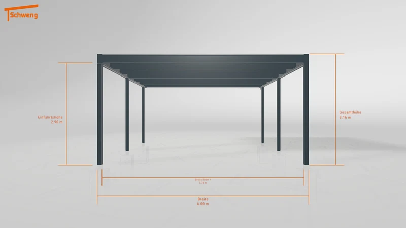 #DE Schweng Flachdachcarport C600 (ID k2yz8k)