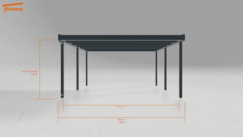 #DE Schweng Flachdachcarport C600 (ID k2yz8k)