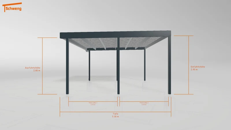 #DE Schweng Flachdachcarport C600 (ID k2yz8k)