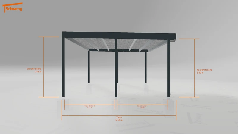 #DE Schweng Flachdachcarport C600 (ID k2yz8k)