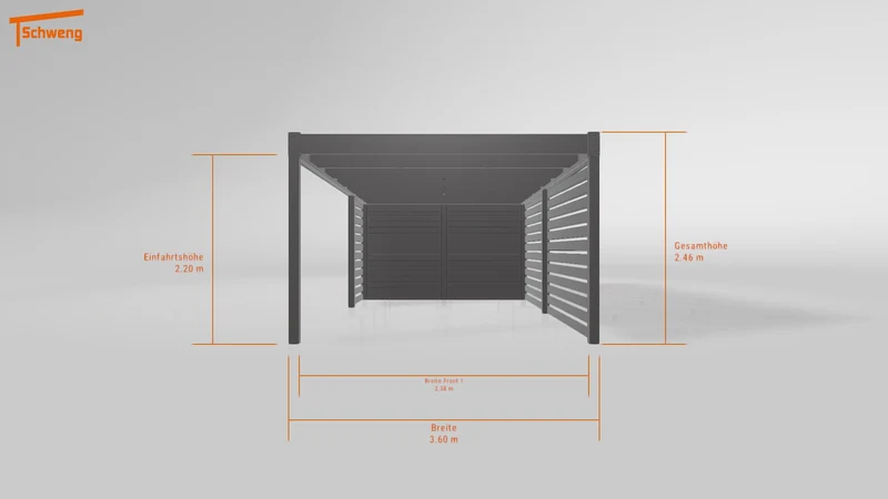 #DE Schweng Flachdachcarport C600 (ID jj94m7)