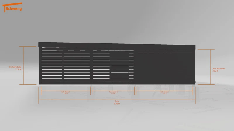#DE Schweng Flachdachcarport C600 (ID jj94m7)