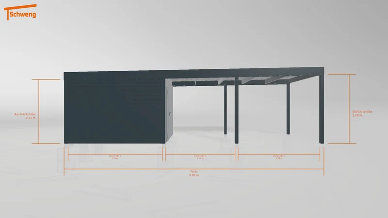 #DE Schweng Flachdachcarport C600 (ID mjrjkj) #MTG