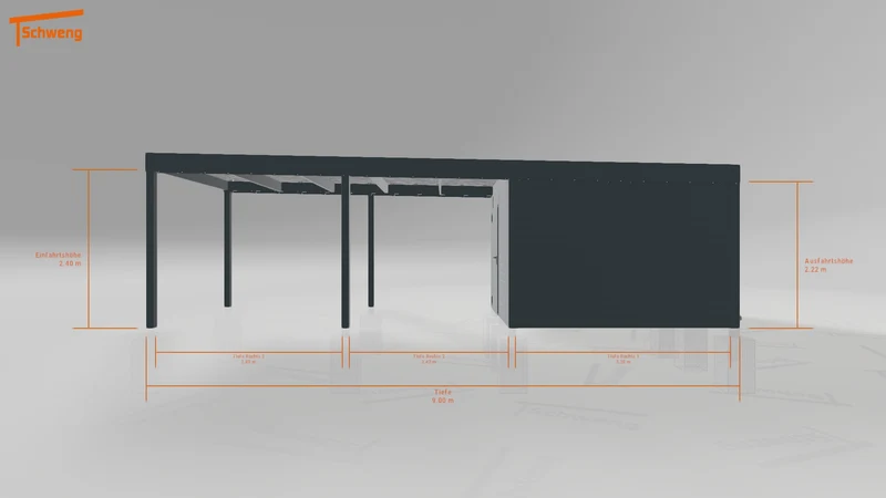 #DE Schweng Flachdachcarport C600 (ID mjrjkj) #MTG