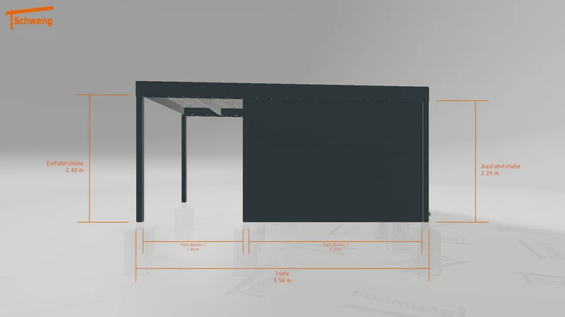 #DE Schweng Flachdachcarport C600 (ID zbxb9v) #MTG