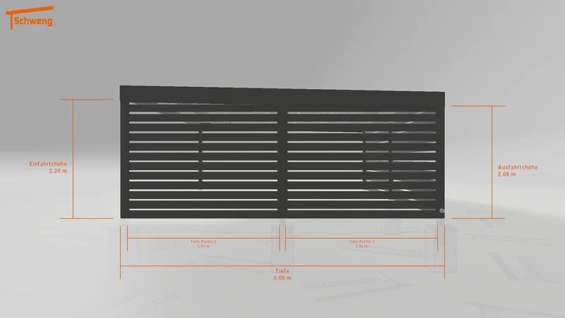 #DE Schweng Flachdachcarport C600+ (ID jj9b7b) #MTG