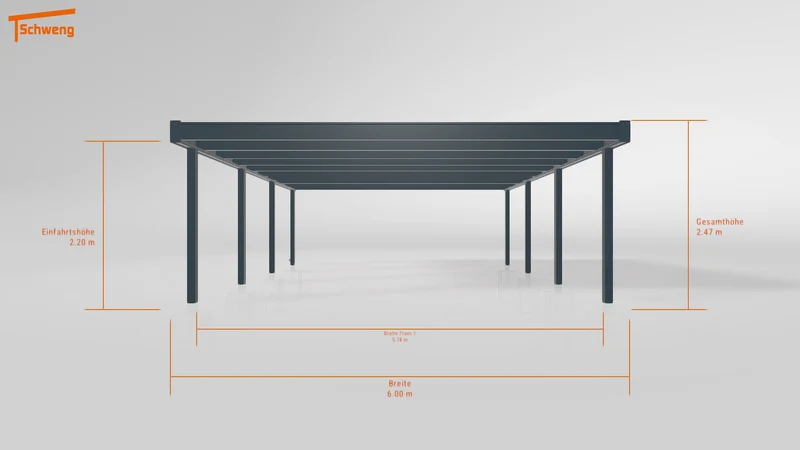 #DE Schweng Flachdachcarport C600+ (ID dv3y2b)