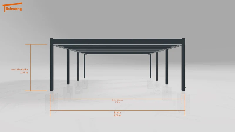 #DE Schweng Flachdachcarport C600+ (ID dv3y2b)
