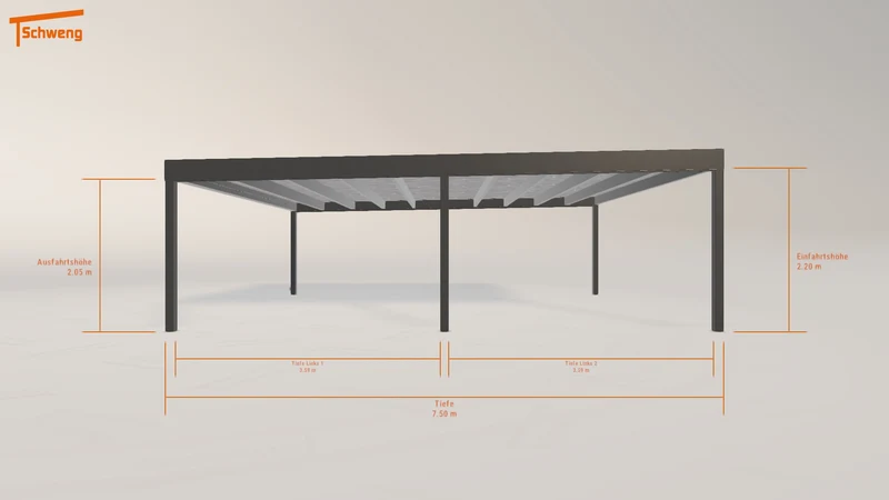 #DE Schweng Flachdachcarport C600+ (ID mjqqy3) #MTG