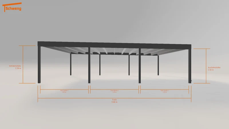 #DE Schweng Flachdachcarport C600 (ID w3ppq7) #MTG
