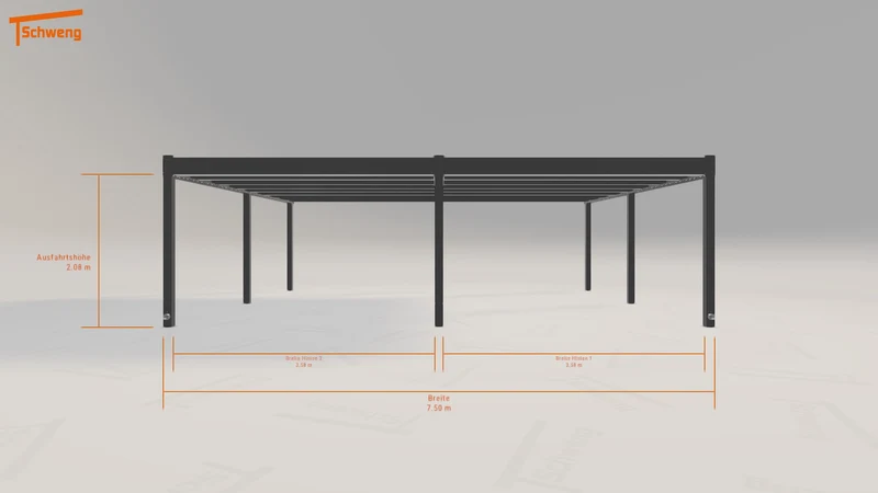 #DE Schweng Flachdachcarport C600+ (ID x733w4) #MTG