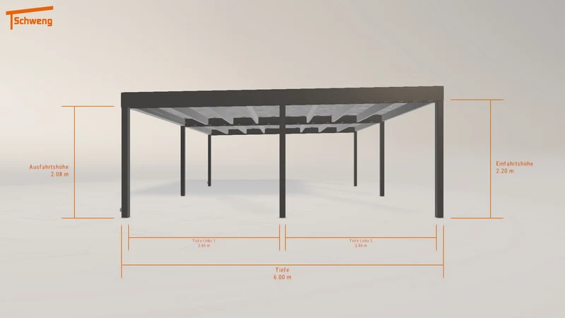 #DE Schweng Flachdachcarport C600+ (ID x733w4) #MTG