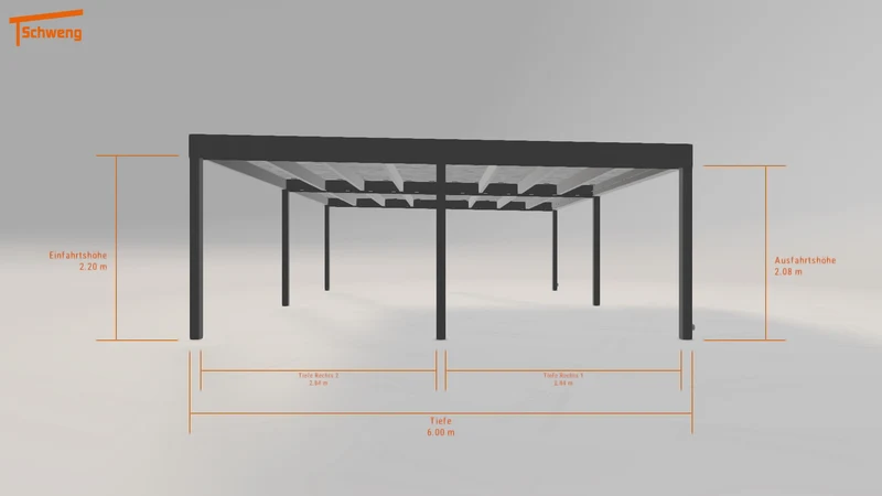 #DE Schweng Flachdachcarport C600+ (ID x733w4) #MTG