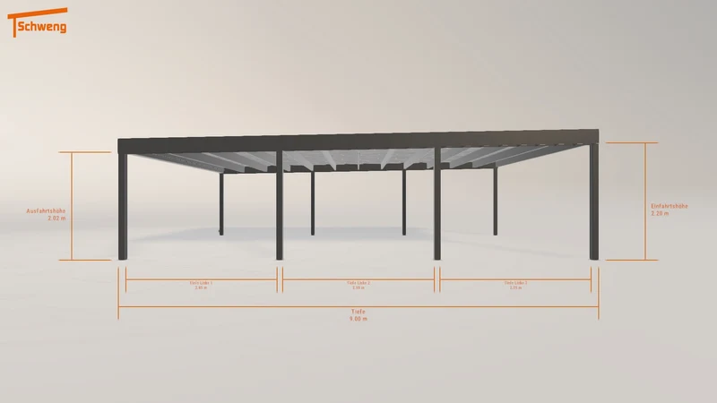 #DE Schweng Flachdachcarport C600 (ID 5mdd34) #MTG