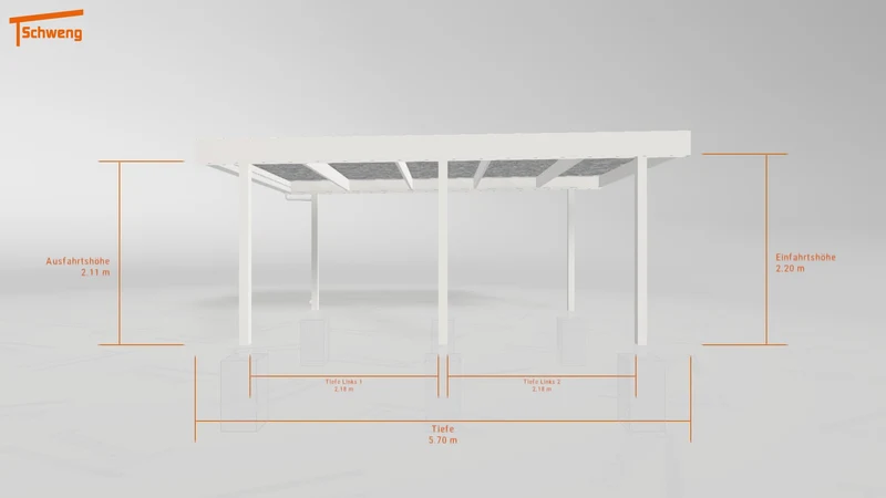 #DE Schweng Flachdachcarport C600 (ID qdwrk8)