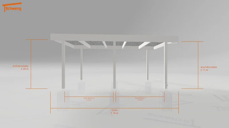 #DE Schweng Flachdachcarport C600 (ID qdwrk8)