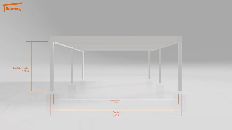 #DE Schweng Flachdachcarport C600+ (ID 7754w5)
