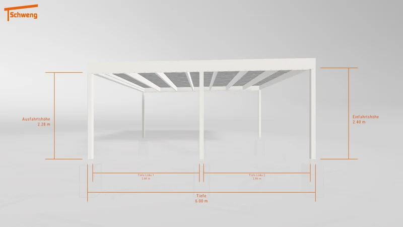 #DE Schweng Flachdachcarport C600+ (ID 7754w5)