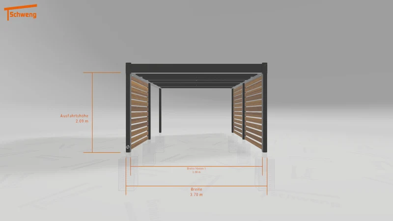 #DE Schweng Flachdachcarport C600 (ID 9wx7y5) #MTG