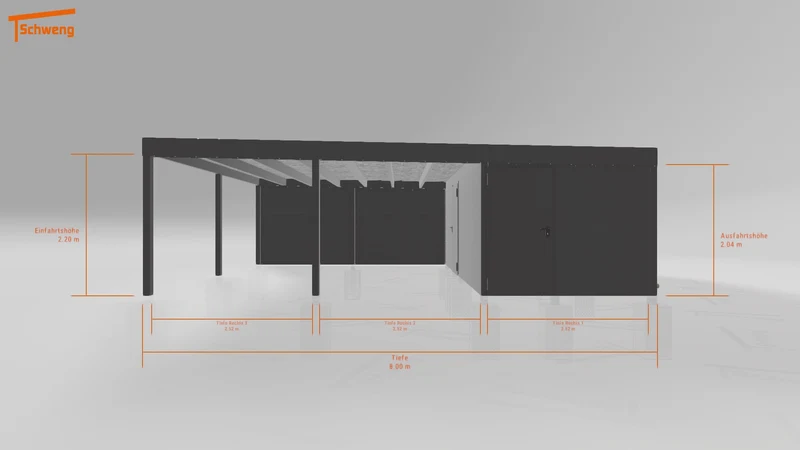 #DE Schweng Flachdachcarport C600+ (ID k2rbqk) #MTG