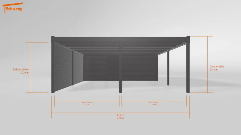 #DE Schweng Flachdachcarport C600+ (ID n542d5) #MTG