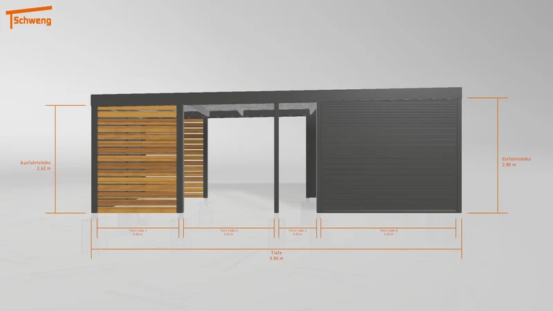 #DE Schweng Flachdachcarport C600 (ID 8573nn) #MTG