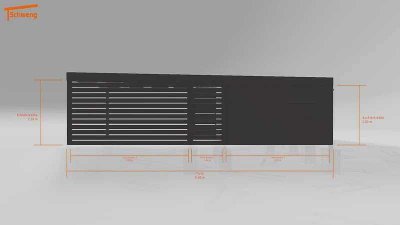 #DE Schweng Flachdachcarport C600 (ID dv3xj7) #MTG