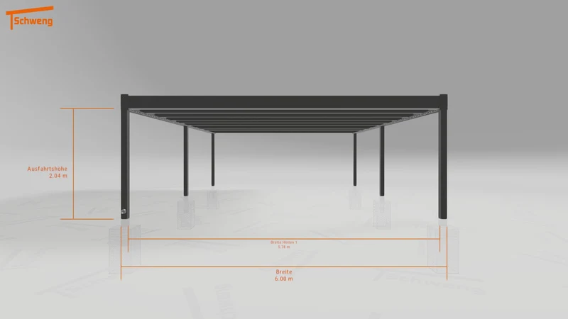 #DE Schweng Flachdachcarport C600+ (ID qd2dqn)